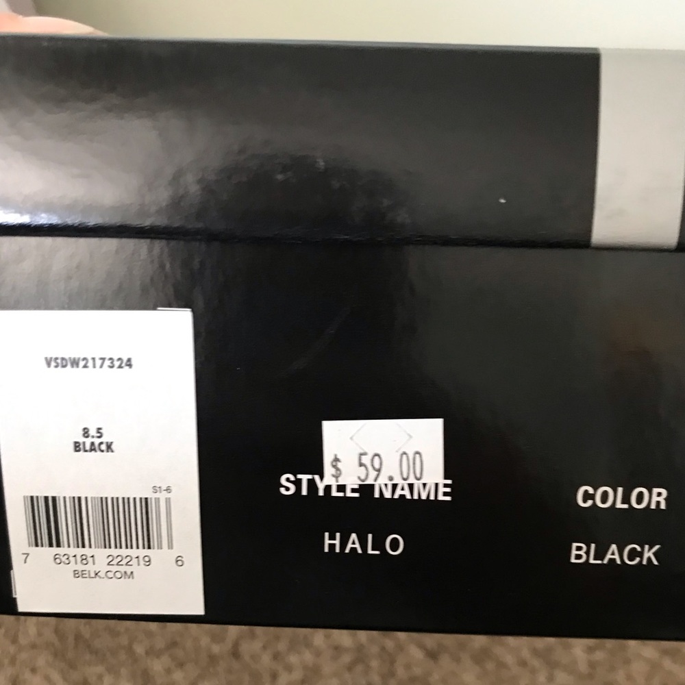 New directions wedge black heels size 8.5 - Picture 3 of 4